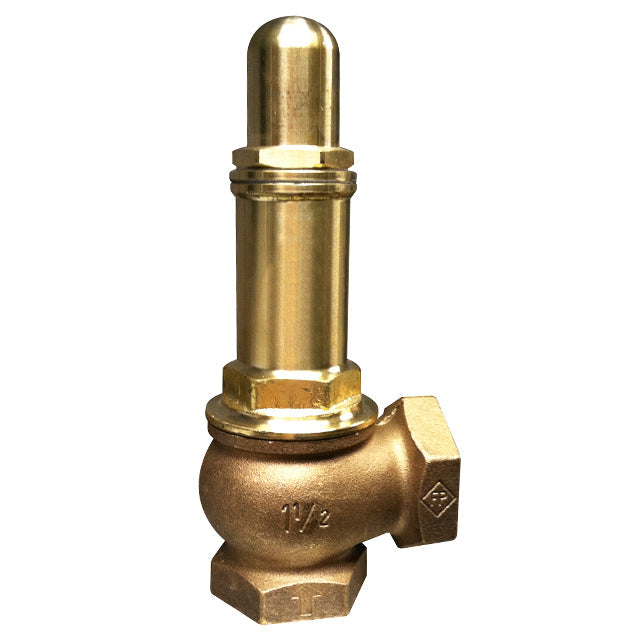 1/2" FP Brass Bronze Spring Safety Relief Valve – PTFE Seat – Cap Top- 5-12 Pressure Range (bar) VS1019