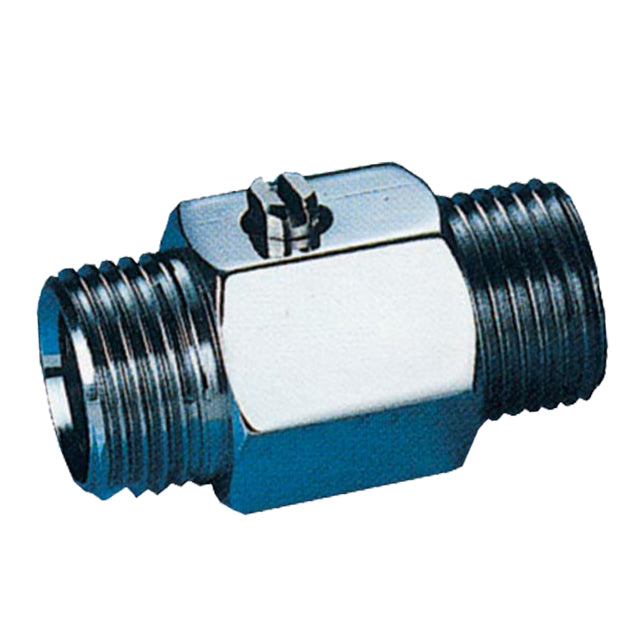 1/2" Eurotermo Brass Mini Ball Valve Male x Male Chromed Finish Screwdriver Operated WRAS Approved VS4011
