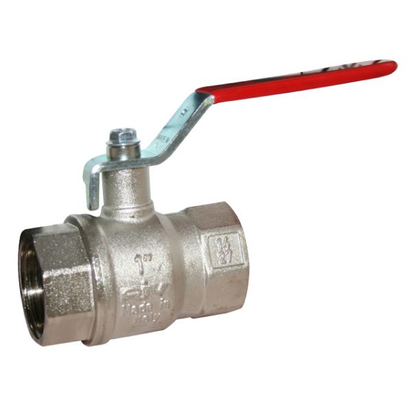 3/4" RIV Brass Ball Valve Standard Pattern Red PVC Coated Steel Lever WRAS Approved VS4175