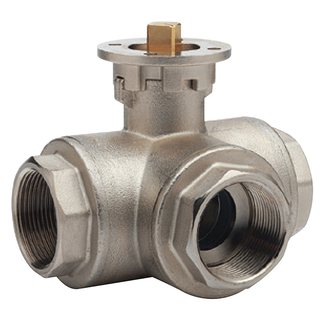 1/2" Brass Ball Valve 3 Way T Port ISO Top. VS4510T