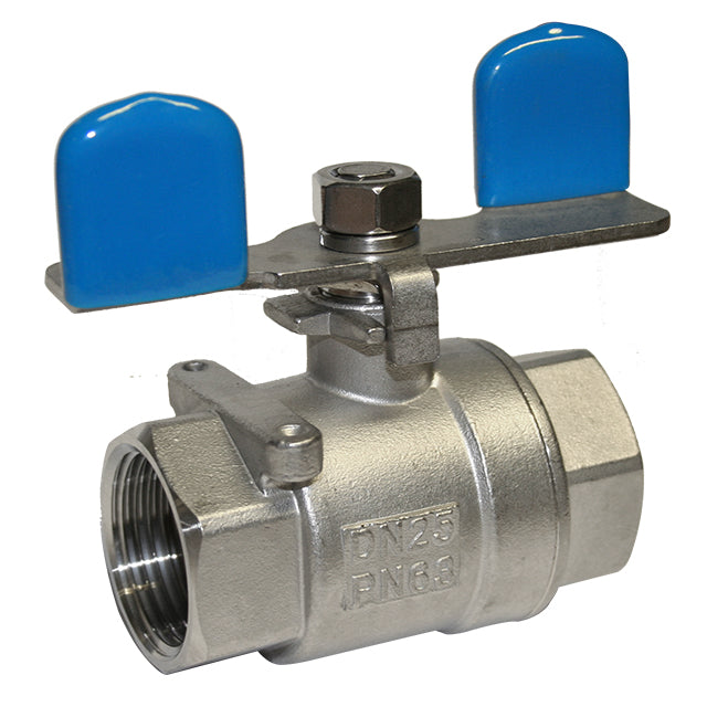 1/4" Valtec Stainless Steel Ball Valve Two Piece Butterfly Handle Operated WRAS Approved. VS6205