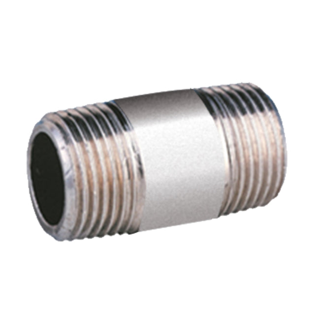 1 1/4" x 80mm Stainless Steel Barrel Nipple NPT. SS281NPT