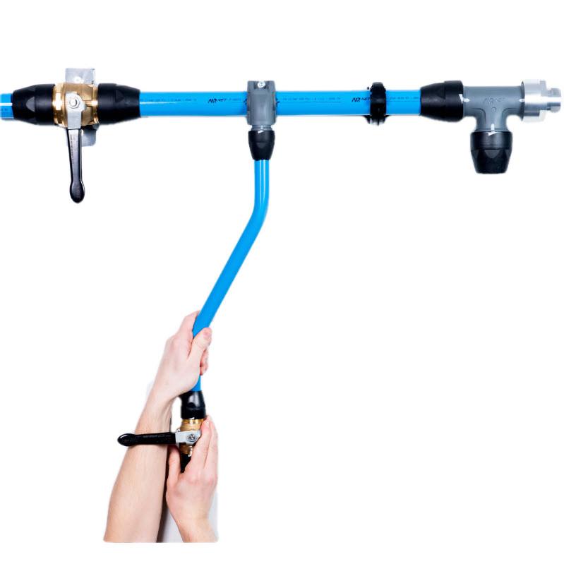 Atlas CopCo Airnet Aluminium Pipe Drop Legs - D20 - Blue - S-Bend - 2811106705 - thevalveshop.co.uk