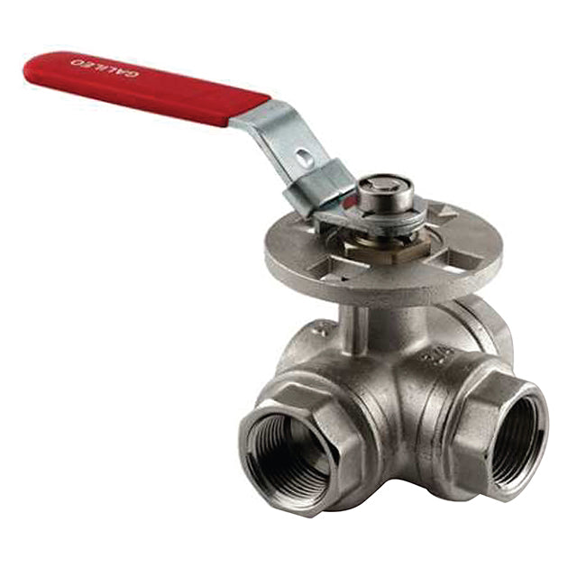 1 1/4" Brass Ball Valve 3 Way 360° Operation Lockable  VS5320