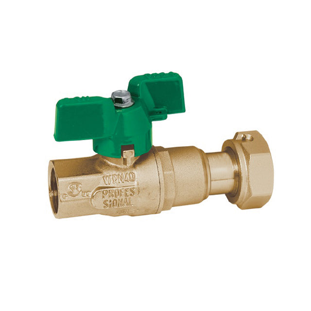 1/2" x 3/4" RIV Brass Water Meter Inlet Valve Telescopic WRAS Approved. VS 4114