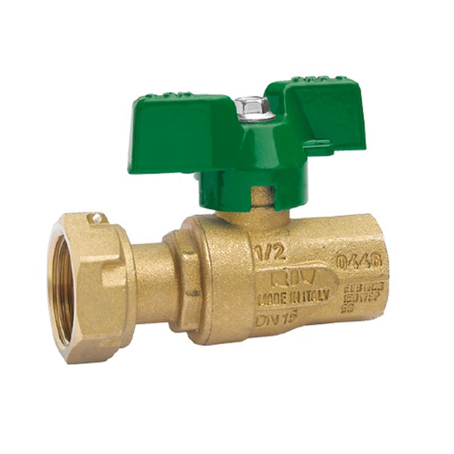 1/2" x 3/4" RIV Brass Water Meter Outlet Valve WRAS Approved. VS 4150