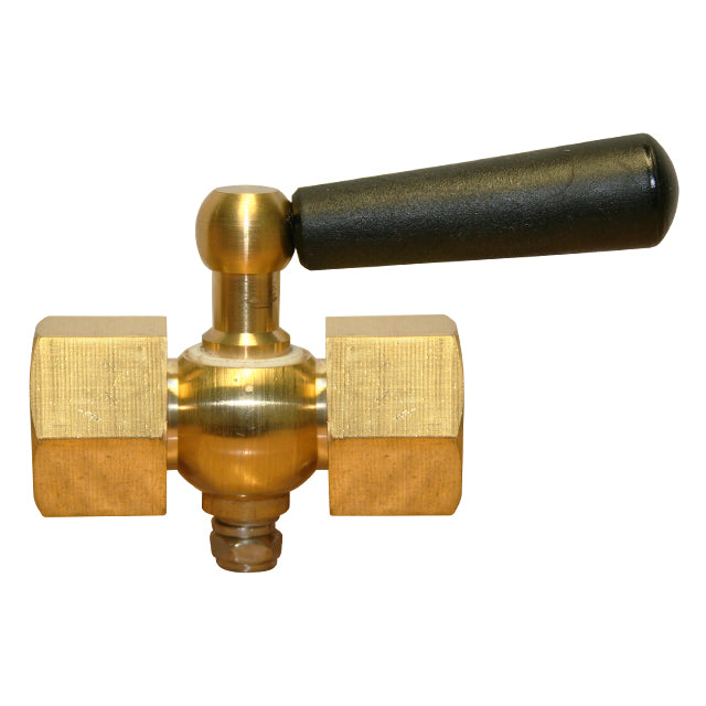1/4" Brass Gauge Cock Female x Female. PGC86