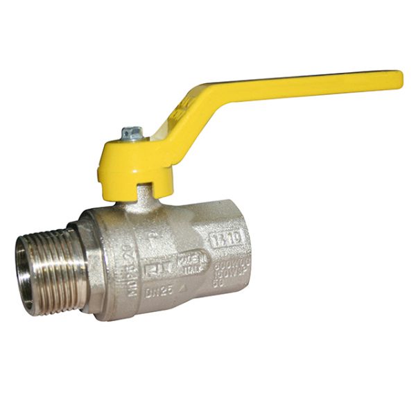 2" RIV Brass Ball Valve BSI Gas Approved Male x Female Yellow Lever. VS7220