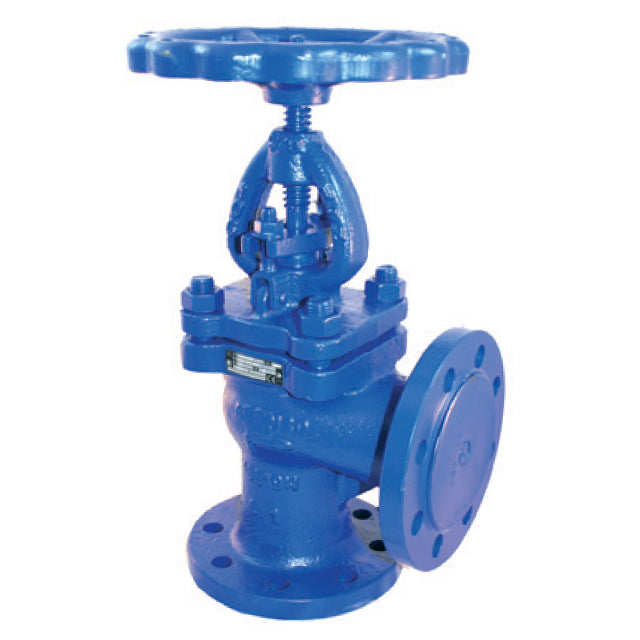 3" Zetkama Cast Iron Globe Valve Angle Pattern Flanged PN16 VS5220