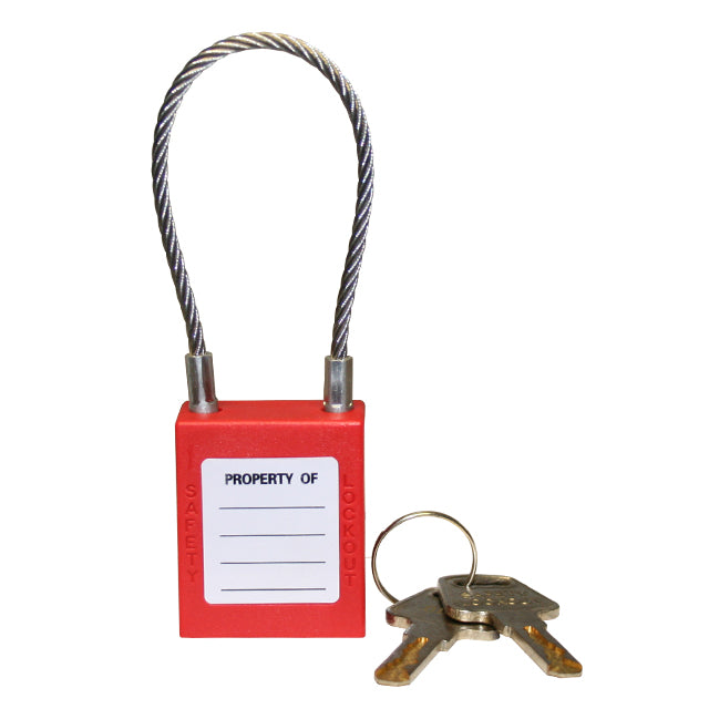 Blue Padlock Stainless Steel Cable Shackle. VLPL31
