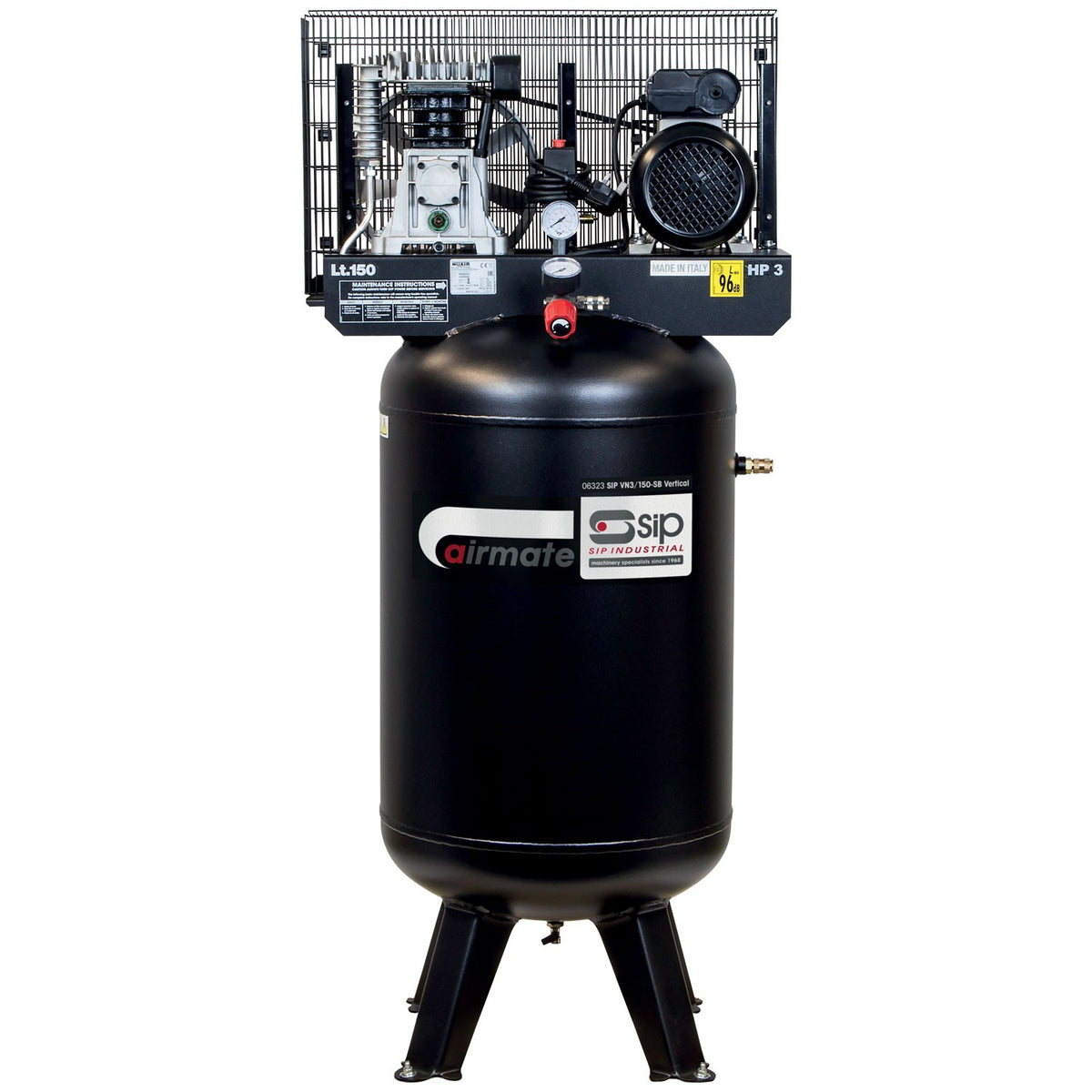 SIP VN3/150-SB Vertical Belt Drive Compressor - 06323