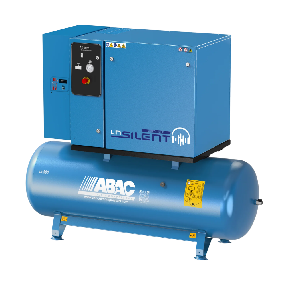 ABAC LN2 B7000 500L T10 DOL Silenced Air Compressor 400 Volt 38 CFM - 4116026024