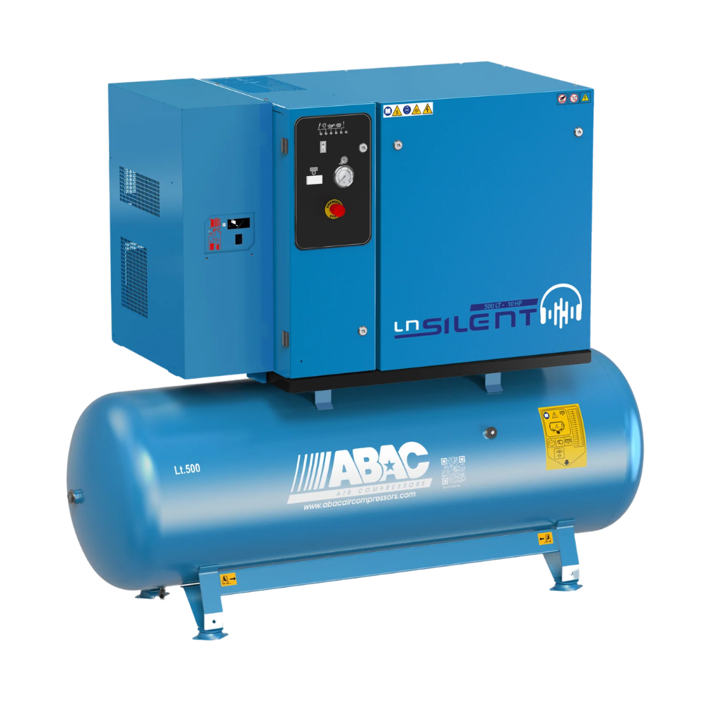ABAC LN2 B7000 500L T10 DOL Silenced Air Compressor 400 Volt 38 CFM - 4116026024