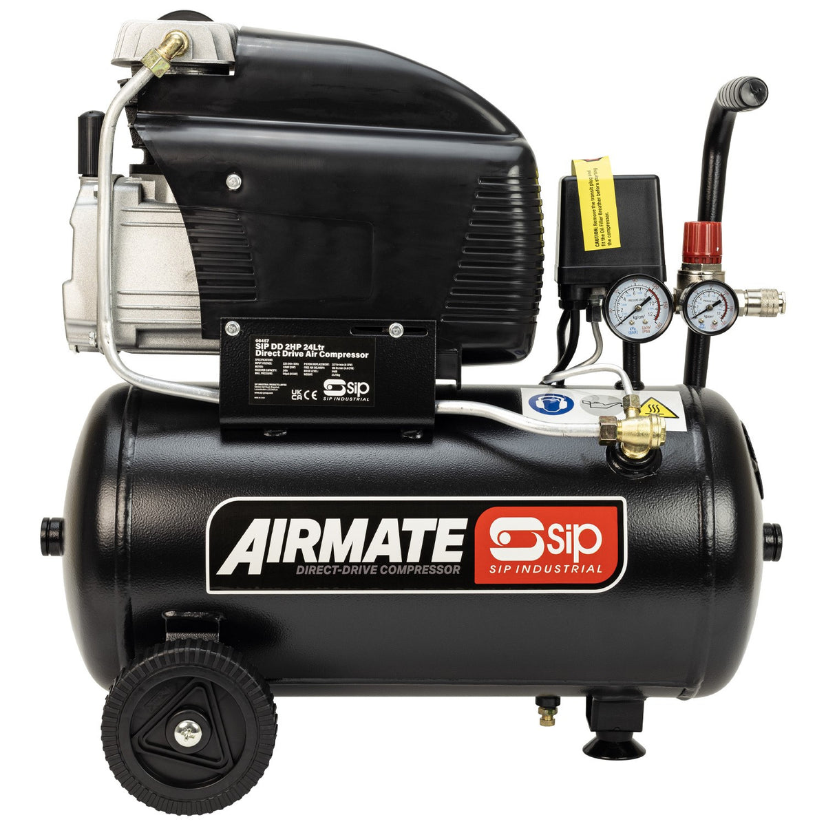 SIP AIRMATE® 24L 2hp Oil-Lubricated Compressor - 06457