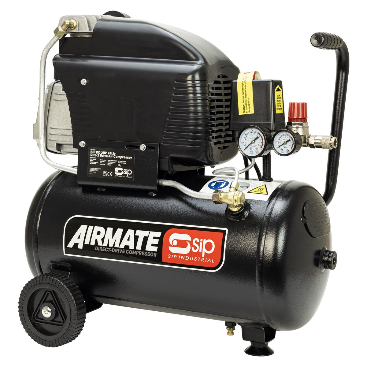 SIP AIRMATE® 24L 2hp Oil-Lubricated Compressor - 06457