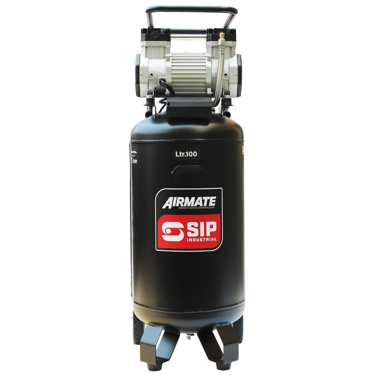SIP AIRMATE® 100L 3hp Low Noise Vertical Compressor - 05484