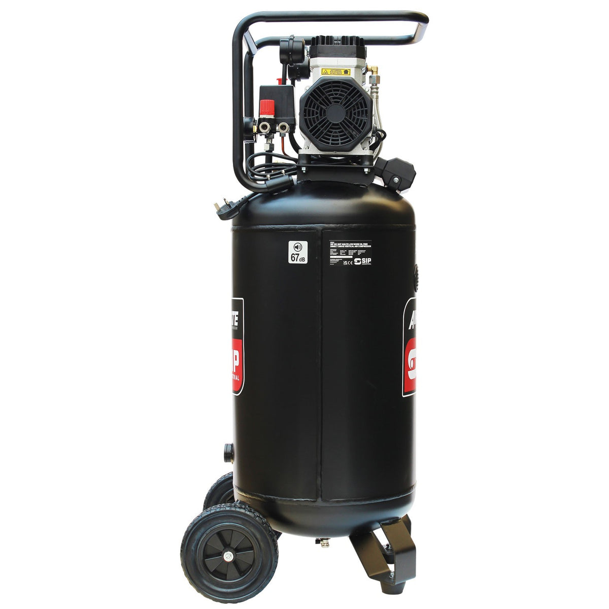 SIP AIRMATE® 100L 3hp Low Noise Vertical Compressor - 05484