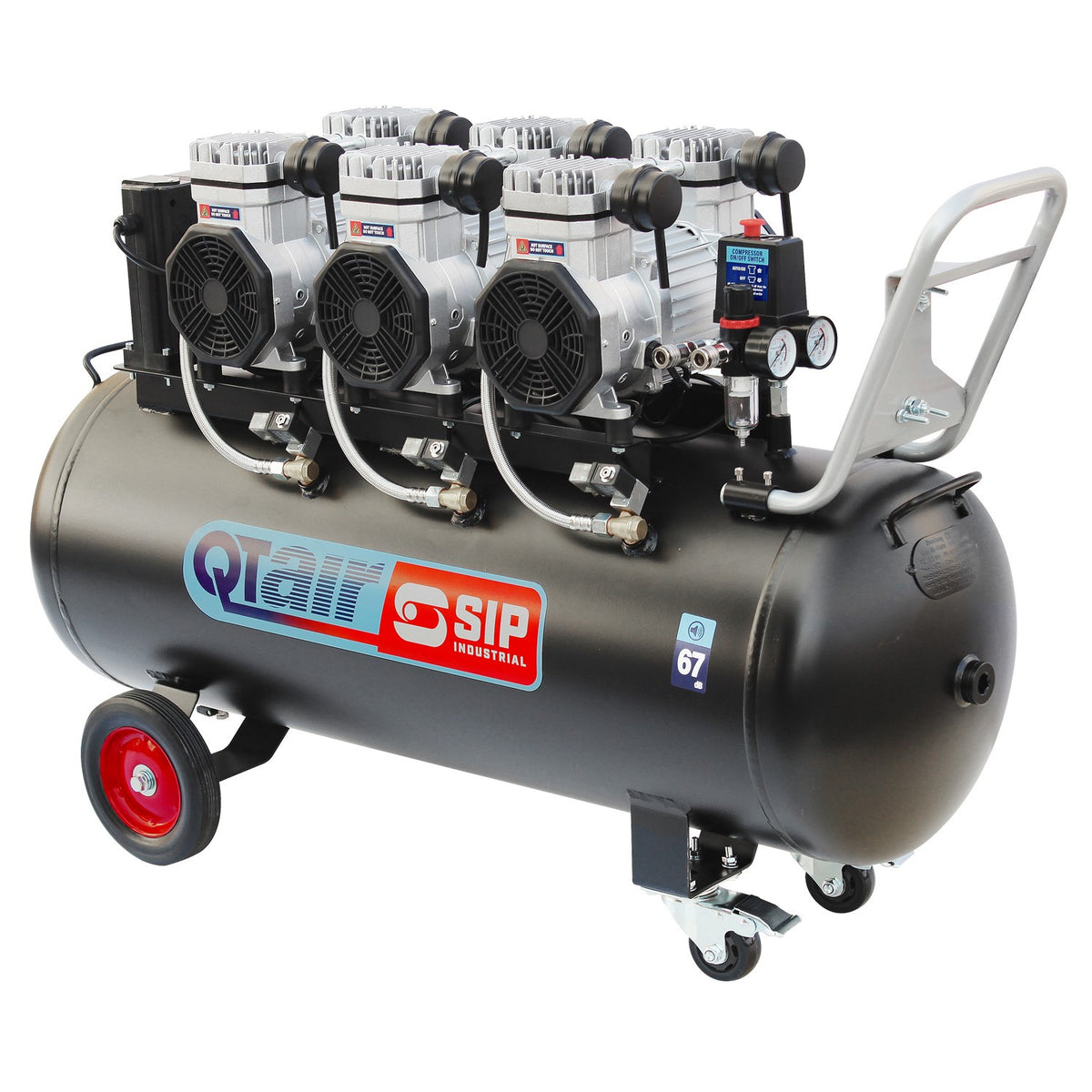 SIP QT AIR DD 4.5hp 150ltr Compressor & Hose Reel - 05497AHR15