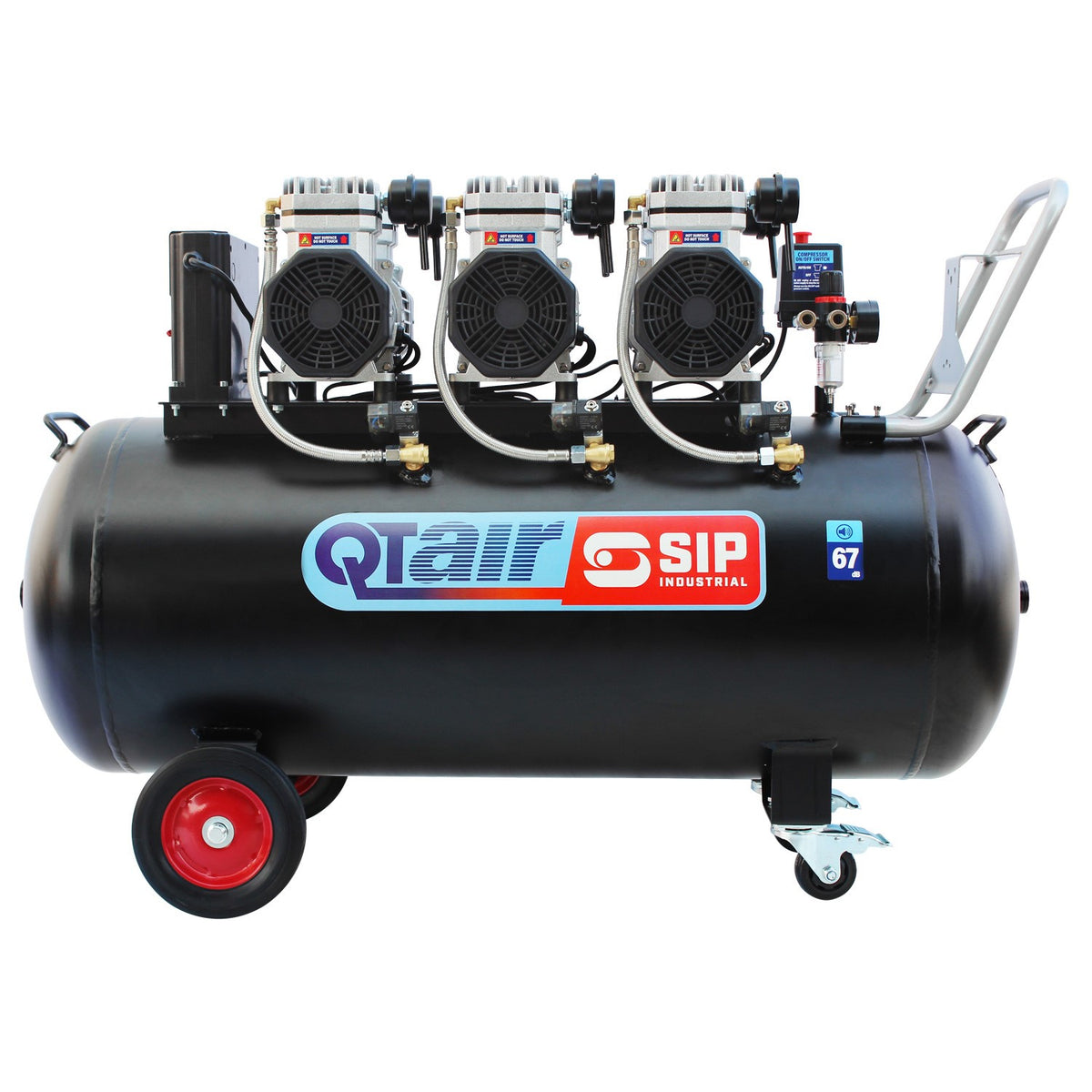 SIP QT AIR DD 4.5hp 200ltr Compressor & Hose Reel - 05498AHR15