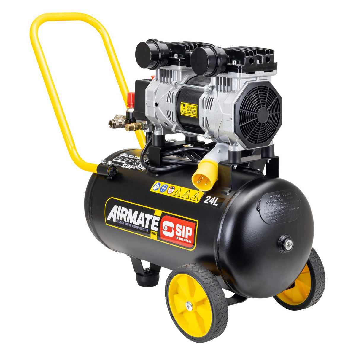 SIP 110V 24L Low Noise Direct Drive Compressor - 05871