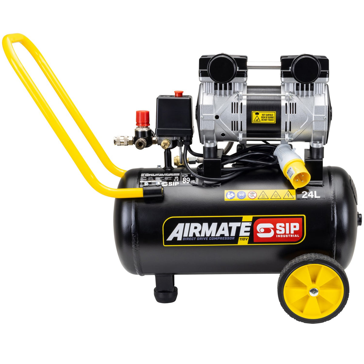 SIP 110V 24L Low Noise Direct Drive Compressor - 05871