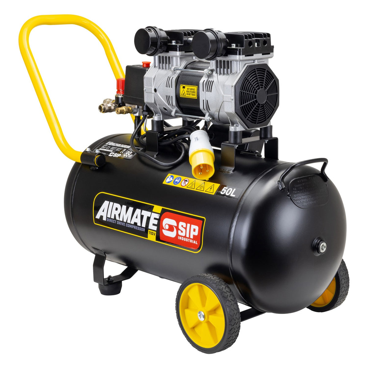 SIP 110V 50L Low Noise Direct Drive Compressor - 05872