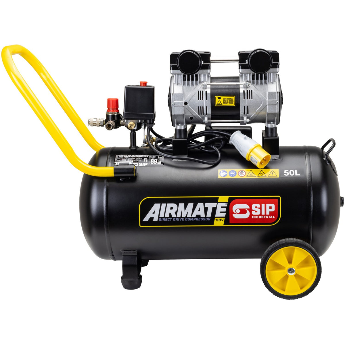 SIP 110V 50L Low Noise Direct Drive Compressor - 05872