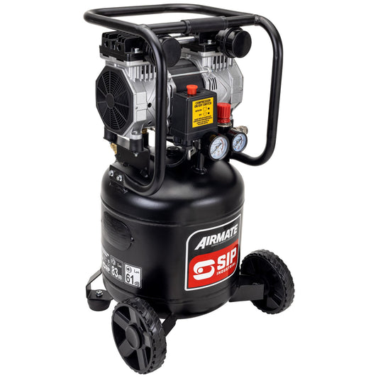 SIP AIRMATE® 24L 2hp Low Noise Vertical Compressor - 05482
