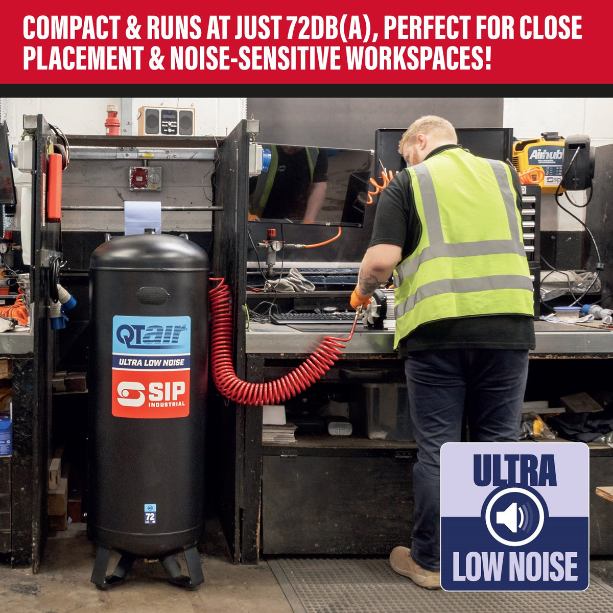 SIP QT AIR® 200L 6hp Ultra Low Noise Compressor - 05496
