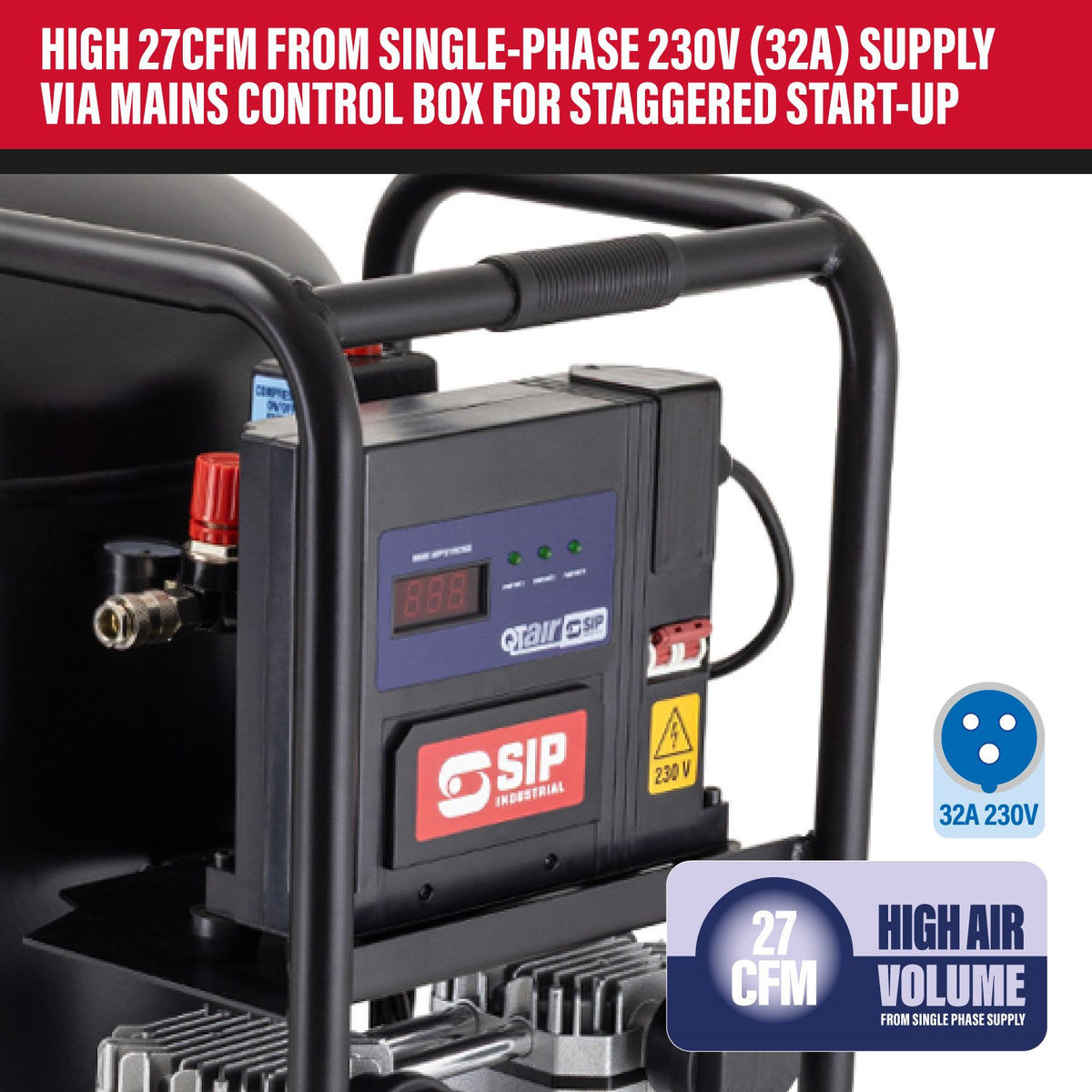 SIP QT AIR® 200L 6hp Ultra Low Noise Compressor - 05496
