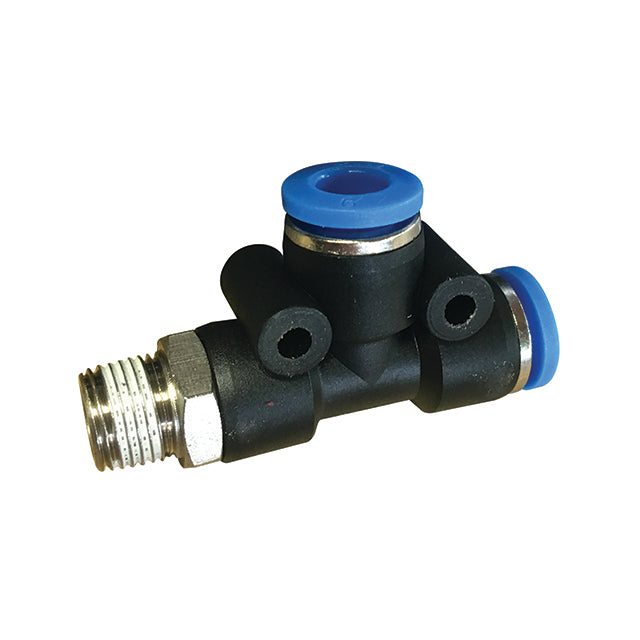 6mm x 1/4" Male Run Tee - Push-in Fitting. JPD