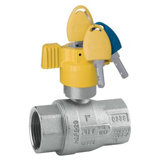 1/2" RIV Brass Ball Valve - BSI Gas Approved - Locking Butterfly Handle - WRAS Approved - VS7514