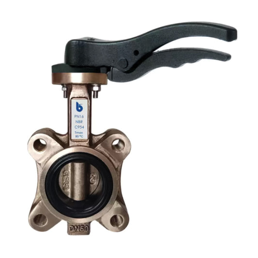 1 1 2 aluminium bronze lugged tapped butterfly valve nbr liner pn16
