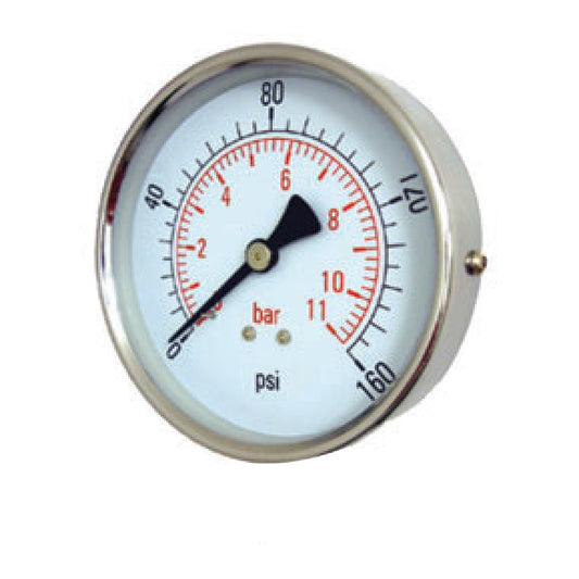 0 to 2.5 Bar Stainless Steel Pressure Gauge 63mm Dial 1/4" Back Entry  PGDS3-63