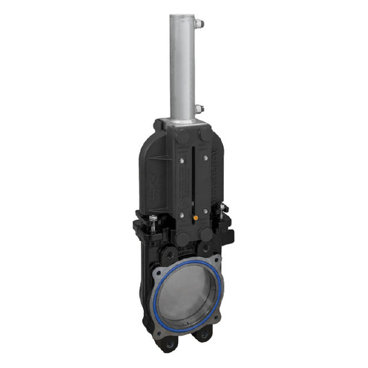4" RIV Cast Iron Knife Gate Valve - Unidirectional - Double Acting Hydraulic Actuator - AGRI Standard and PN10 - RIV124