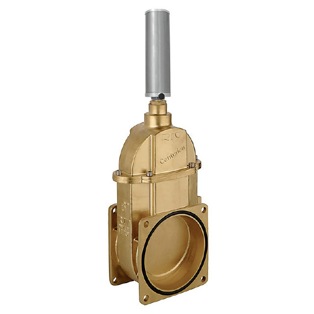 6" Brass Vacuum Tanker Gate Valve with Pneumatic Jack - RIV33
