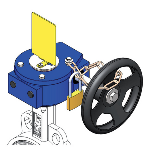 Position Indicator with Padlock for Butterfly Valves – to suit Brandoni Type. VS9942
