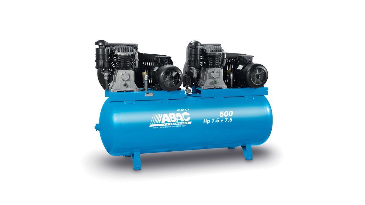 ABAC PRO B6000 500 T7.5 Tandem - 400V 500L 58CFM 11Bar Air Compressor - 4116020375 - airlinkcompressors.com