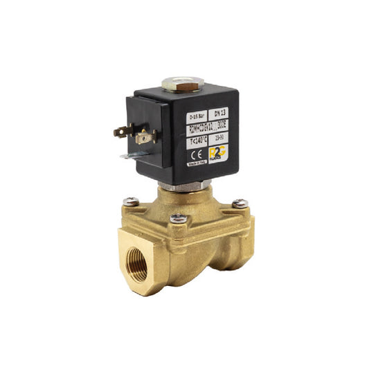 3/8" RMH1 Brass Solenoid Valve – 2/2 Combined Acting – NBR Diaphragm. RM H1