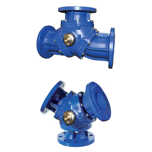 6 ductile iron 3 way ball valve pneumatically actuated lv 9452 da