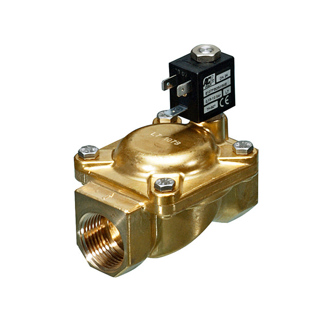 1/4" ACL Brass Solenoid Valve Servo-assisted Normally Open. ACL 207