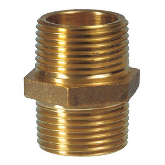 3/4" x 1/2" RIV Brass Hexagon Nipple. BF3430
