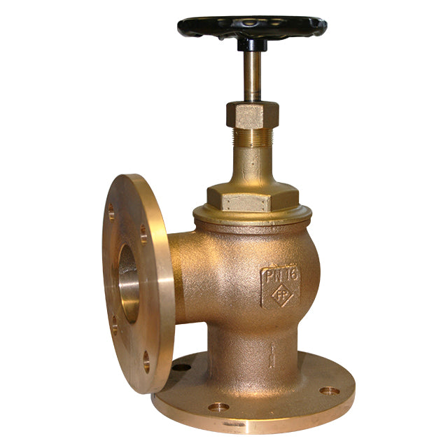 1" FP Bronze Globe Valve Angle Pattern Flanged PN16. VS1040