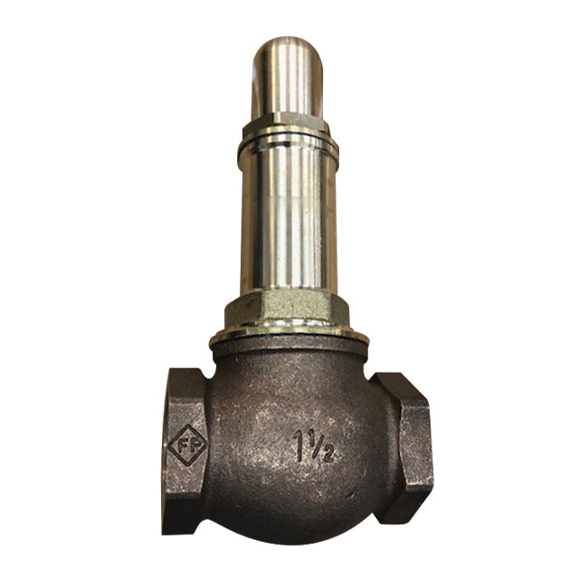 1 1/2" FP Brass / Bronze Safety Relief Valve Inline PTFE Seat. VS 1099