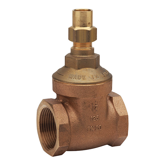 1/2" UTAM Bronze Lockshield Gate Valve PN20.  VS1520LS