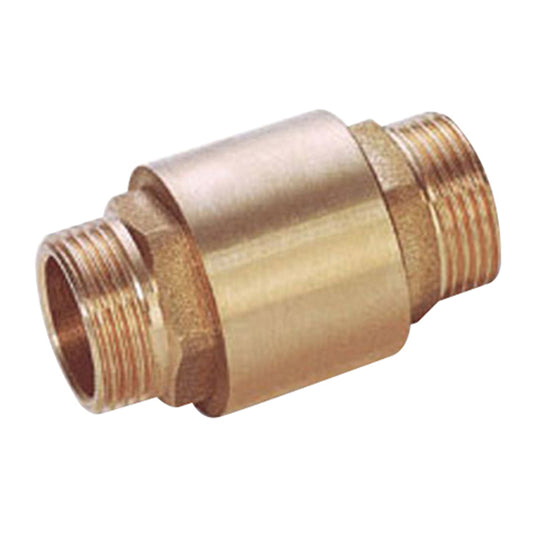 1/2" Brass Spring Check Valve Metal Disc Male x Male. VS2288