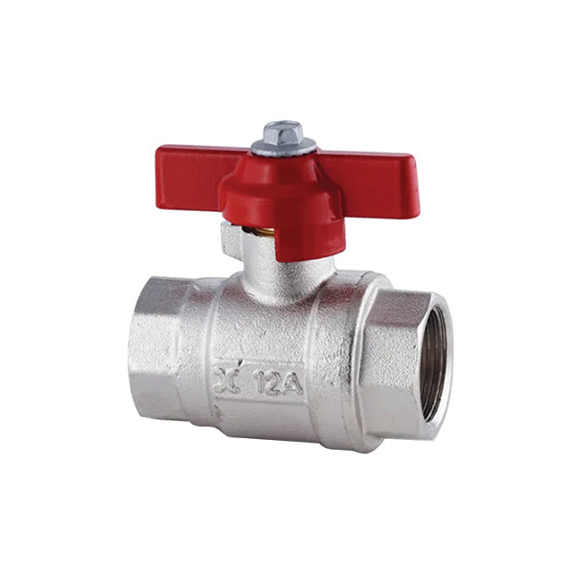 1" Brass Ball Valve Vented PTFE Seat Butterfly Handle.  VS 2352