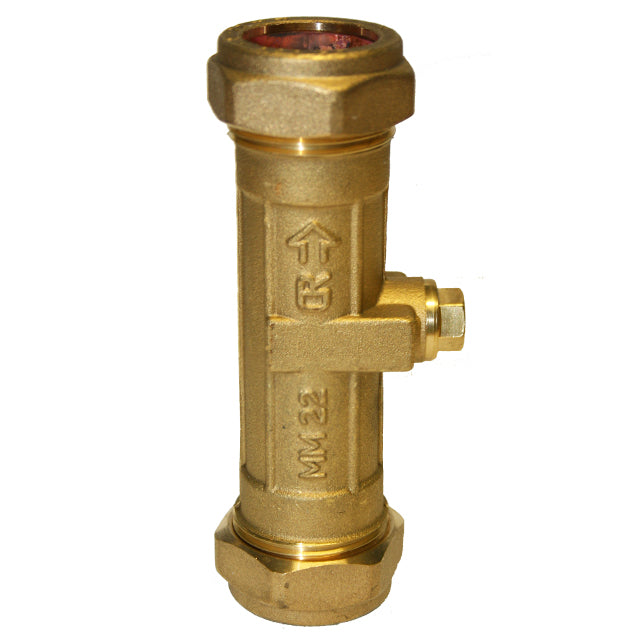 15mm CR Brass Double Check Valve Compression Ends WRAS Approved. VS2452