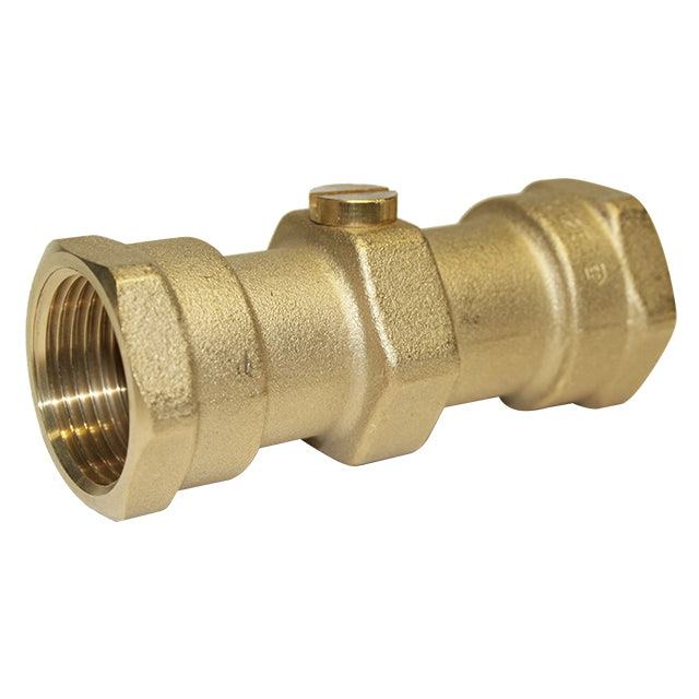 1 1 2 cr brass double check valve screwed bspp wras approved