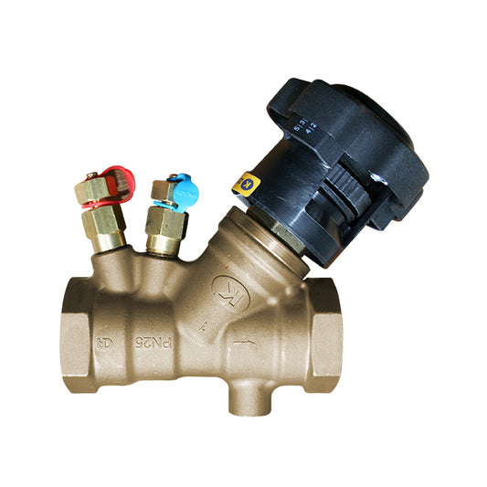 1 2 double regulating balancing valve fodrv with lock feature lv2489